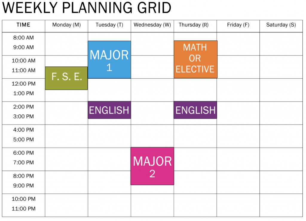 class schedule time table creator