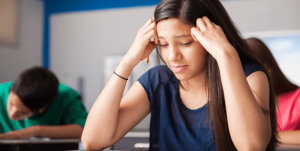 Studying student girl