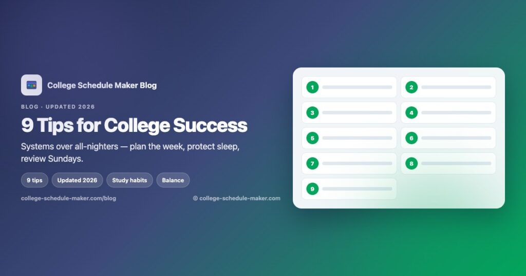 9 Tips for Being Successful in College