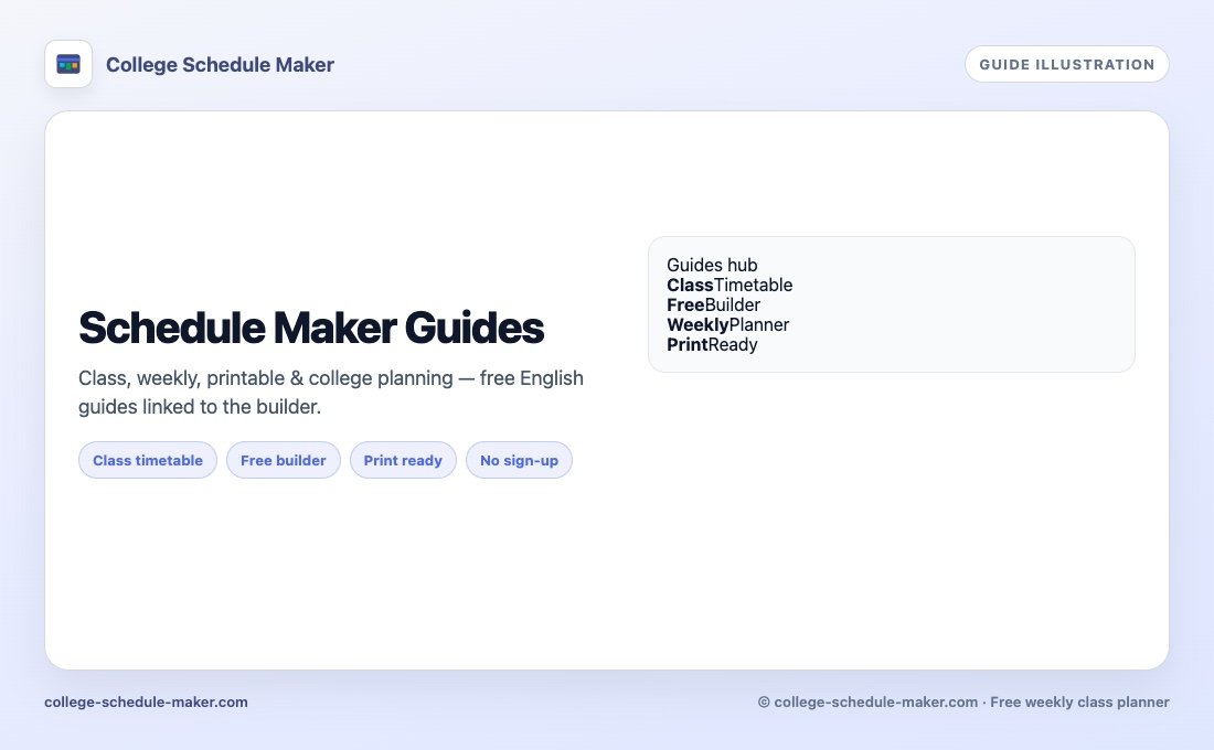 All schedule maker guides hub © college-schedule-maker.com